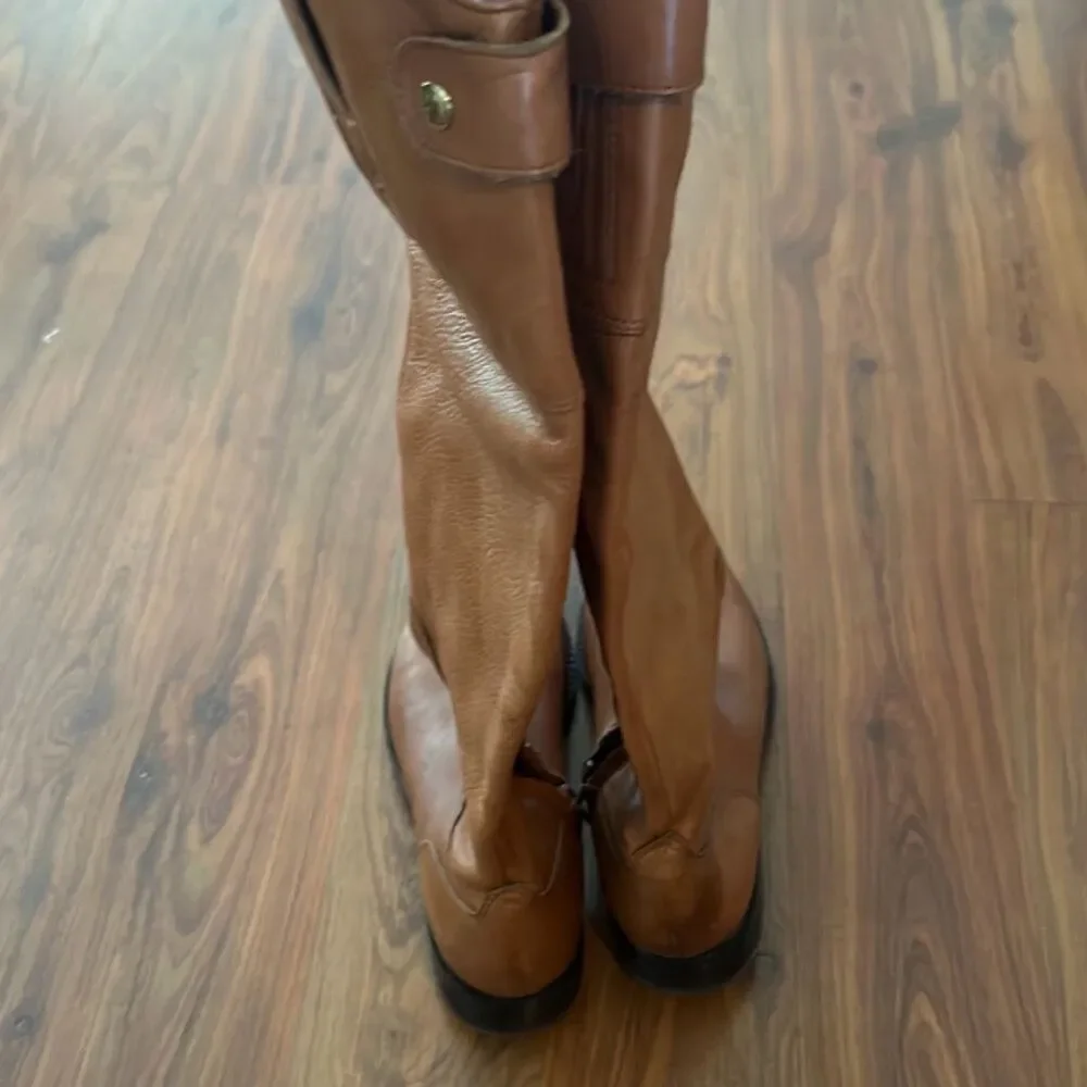 Ralph Lauren Tan Brown Jenessa Leather boots size 6 riding boots